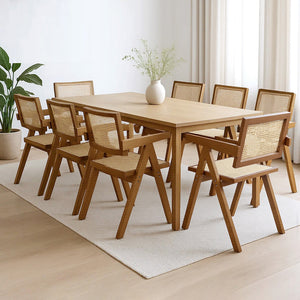 Levede 8x Walnut Wicker Armchair Dining Chair-1996005481822425095