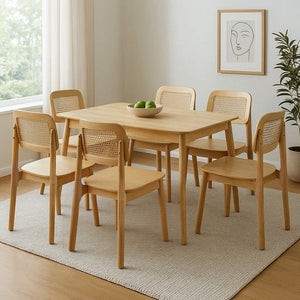 Levede 6x Rattan Dining Chair Wooden Kitchen Chair-1996005585367207943