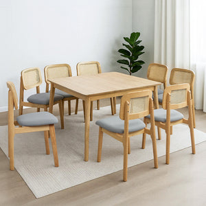 Levede Dining Chair Wood Rattan Armless Natural x8-1996005488046772231