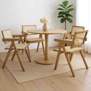 Levede 4x Dining Chair Solid Wood Rattan-1996005479674941447