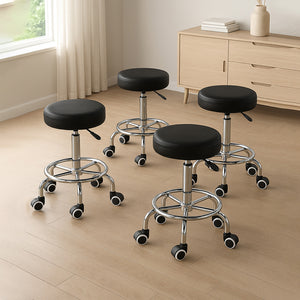 4x Levede Swivel Salon Barstool Hairdressing-1996005493662945286