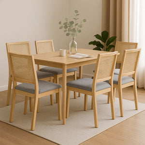 Levede 6XCane Dining Chair Rattan Armless Seat-1996005485702156295