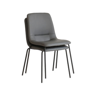 Levede Stackable Dining Chairs Kitchen Grey-1975420496312930304