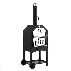 3in1 Pizza Oven Charcoal BBQ Grill Steel-1973194034335846400