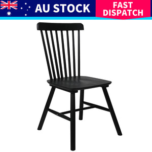Levede 8x Dining Chairs Kitchen Winsor Black-1996005468836859912