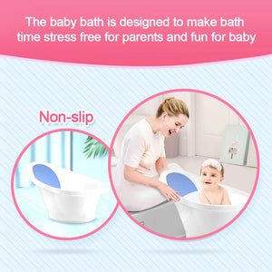 Blue Baby Bath With Backrest & Bum Bump Support-1996005520674263048