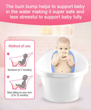 Blue Baby Bath With Backrest & Bum Bump Support-1996005520674263045