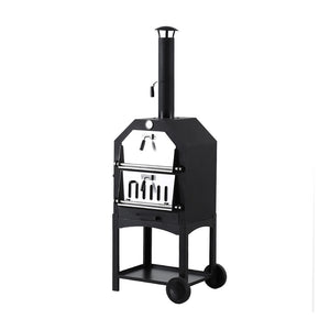 3in1 Pizza Oven Charcoal BBQ Grill Steel-1973194034335846401