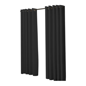 2x Blockout Curtains Panels 3 Layers Black-1975420490071805953