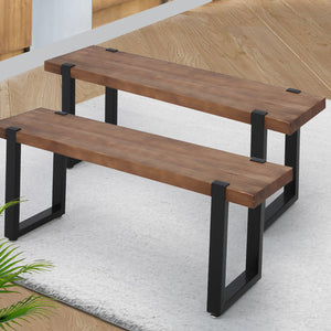 Levede 2x Dining Bench Chairs Wooden 115cm-1975420493582438406