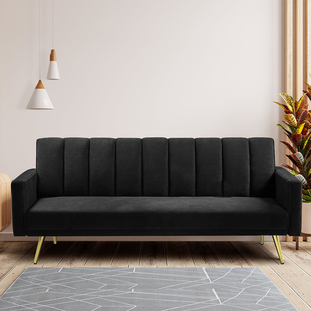 levede-sofa-bed-convertible-velvet-lounge-recliner-couch-sleeper-3-seater-black-1975420375357591558