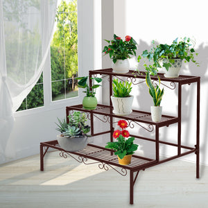 Levede Plant Stand 3 Tier Rectangle-1973193769838841862
