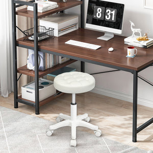 Levede 2x Rolling Bar Stool Swivel Salon SPA Chair Beige-1996005583764983814