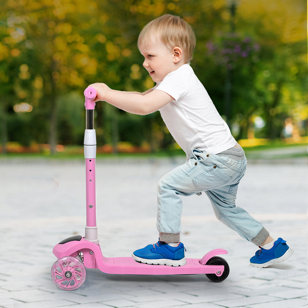 bopeep-foldable-kids-scooter-led-music-pink-1996005547266150407