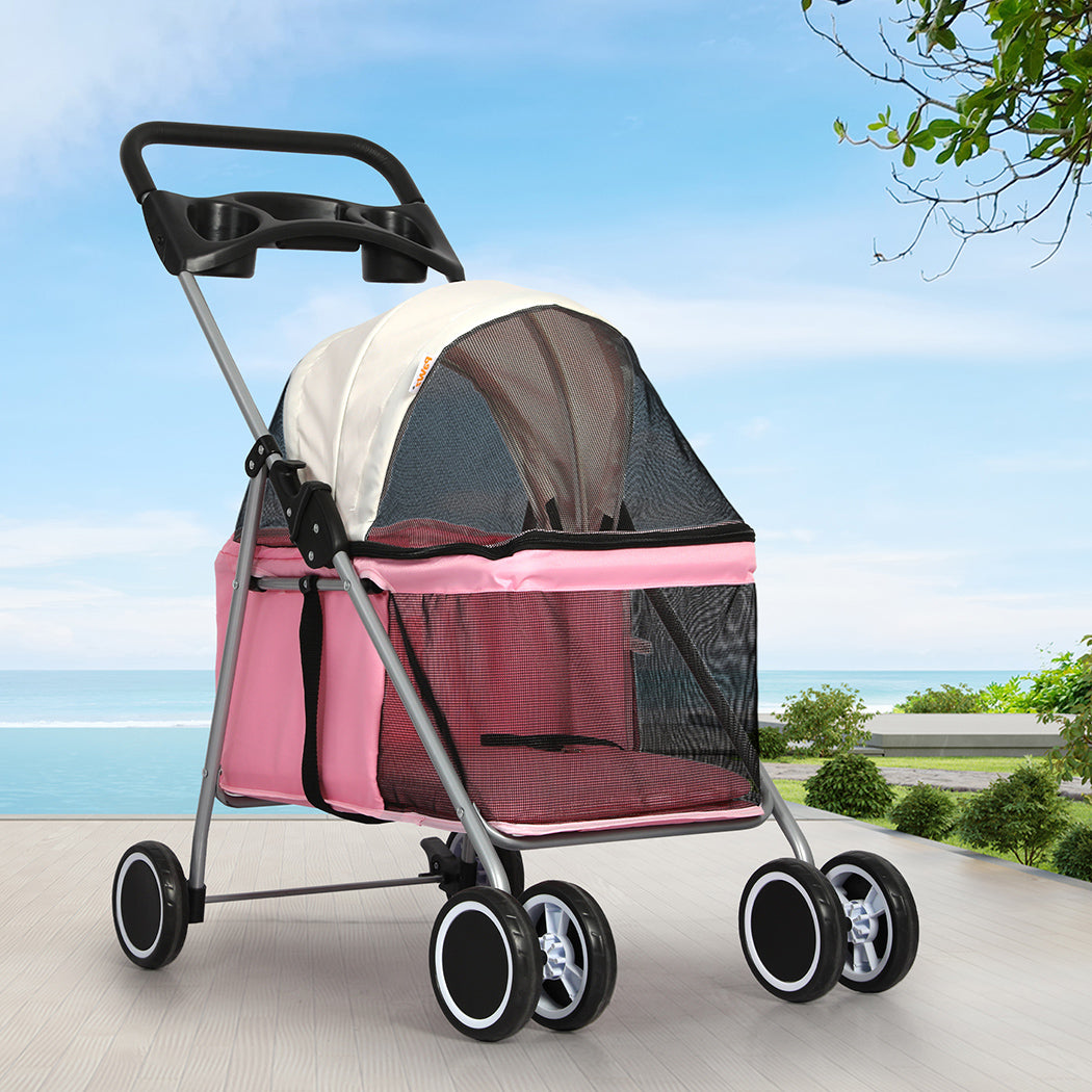 pawz-pet-stroller-dog-cat-carrier-foldable-pink-1975420406949089286