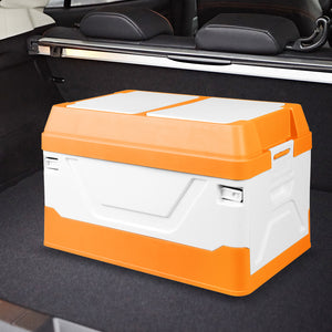 Car Boot Organiser 2 Layer Foldable Orange-1973194056238501894