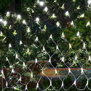 320LED Fairy Lights Net Mesh Curtain Cool white-1973193615643643910