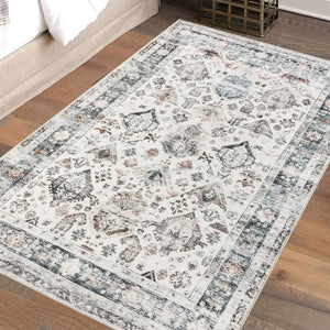 Marlow  Floor Rug Vintage Short Pile Washable Carpet Soft Plush Non Slip 80X120-1996005377279397894