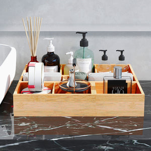 Toque Bamboo Drawer Organizer Multi-Use Storage Box-1996005512474398726