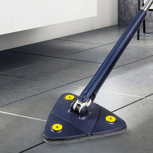 Cleanflo Cleaning Mop Dry Wet Triangle Blue-1973194088543031302