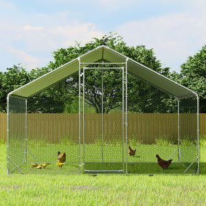 Pawz 200x300x194cm Large Metal Walk-in Chicken Coop Cage-1996005445810130950