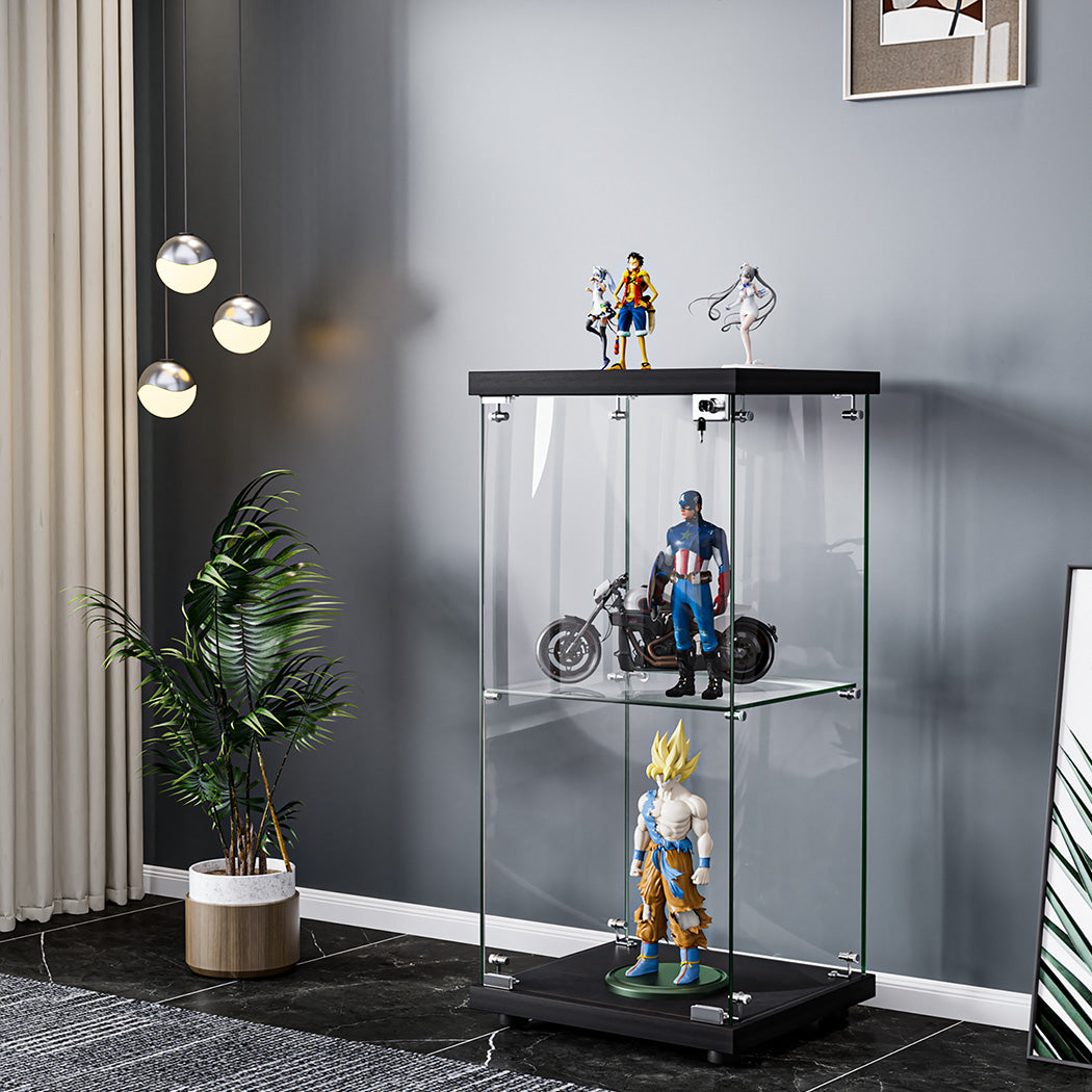 stacked-display-cabinet-collection-storage-tempered-glass-2-tier-with-lock-black-1996005385034665990