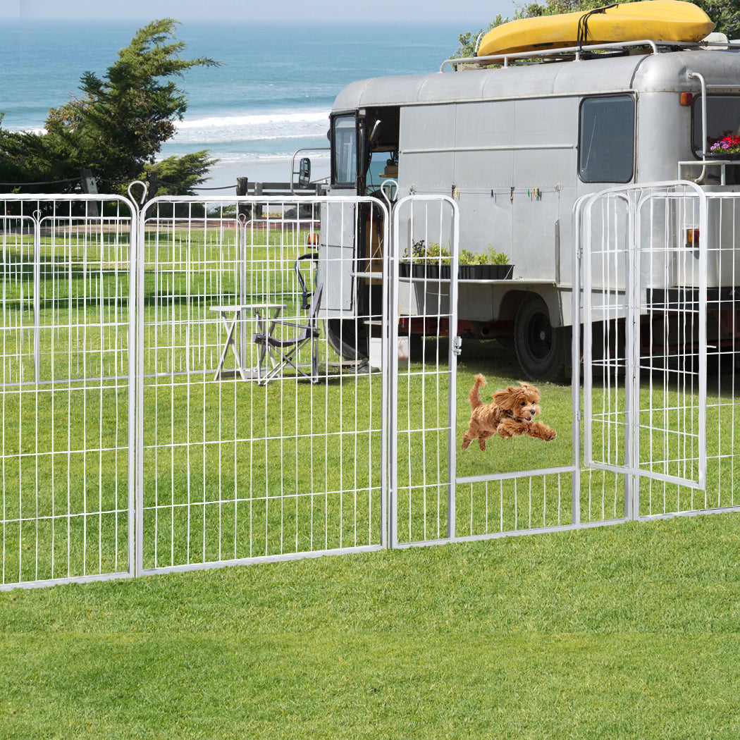 pawz-8-panel-48-pet-dog-playpen-puppy-white-4kg-chicken-1973193828466823174