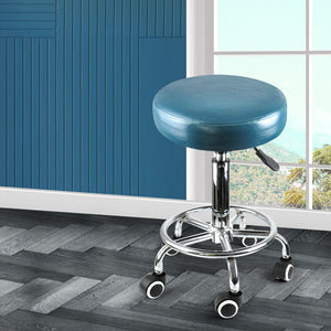 Levede Bar Stools Salon Stool Swivel Teal-1973193726352297991