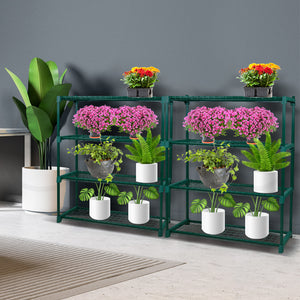 Levede 2x 4 Tier Plant Stand Shelves-1973193770933555206
