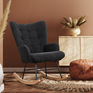 Levede Fleece Rocking Chair-1996005366600699910