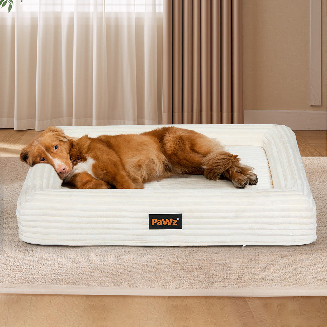 pawz-xxl-size-orthopedic-dog-bed-with-corduroy-removable-cover-waterproof-washable-beige-1996005464613195782