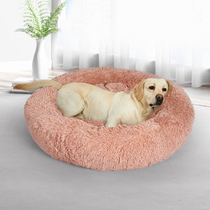 PaWz Pet Bed Cat Dog Donut Nest Calming XL Pink X-Large-1973193905516187654