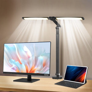 Emitto Double Head LED Desk Lamp Dimmable With Clamp-1996005452177084422