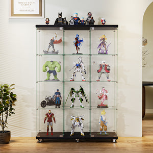 Stacked 169cm Tall Glass Display Cabinet 4 Tier-1996005385412153350