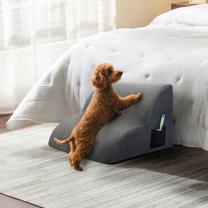 Pawz 2 Steps Pet Stairs Dog Ramp High Density Foam Grey-1996005465150066694