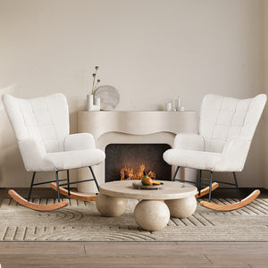 Levede Fleece Rocking Chair-1996005366420344838