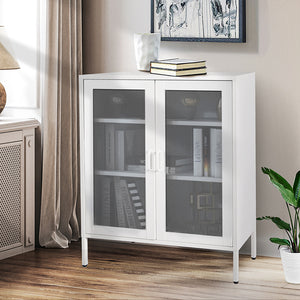 Levede Storage Cabinet Steel Kitchen White-1973194076320829446