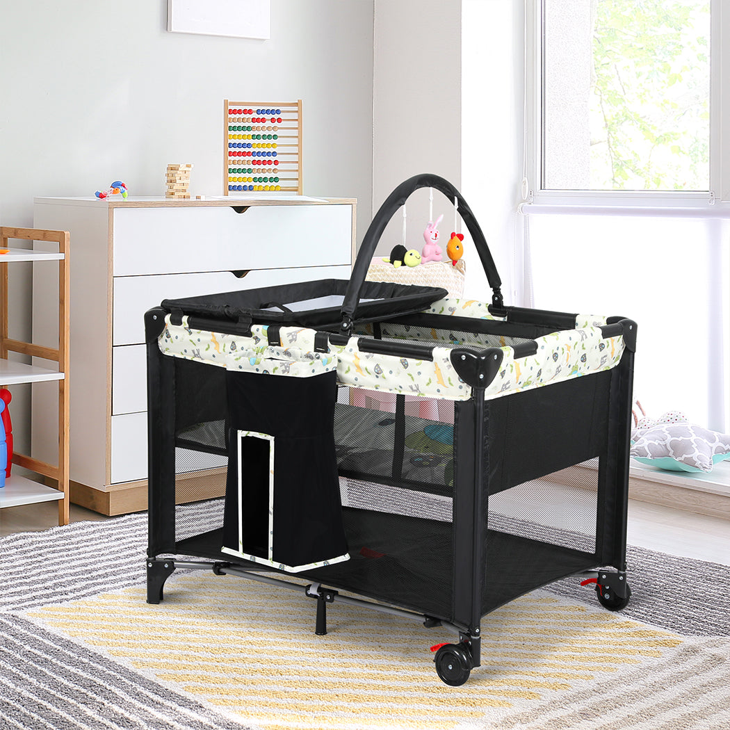 bopeep-baby-cot-bed-crib-portable-bassinet-black-1973193914328420358