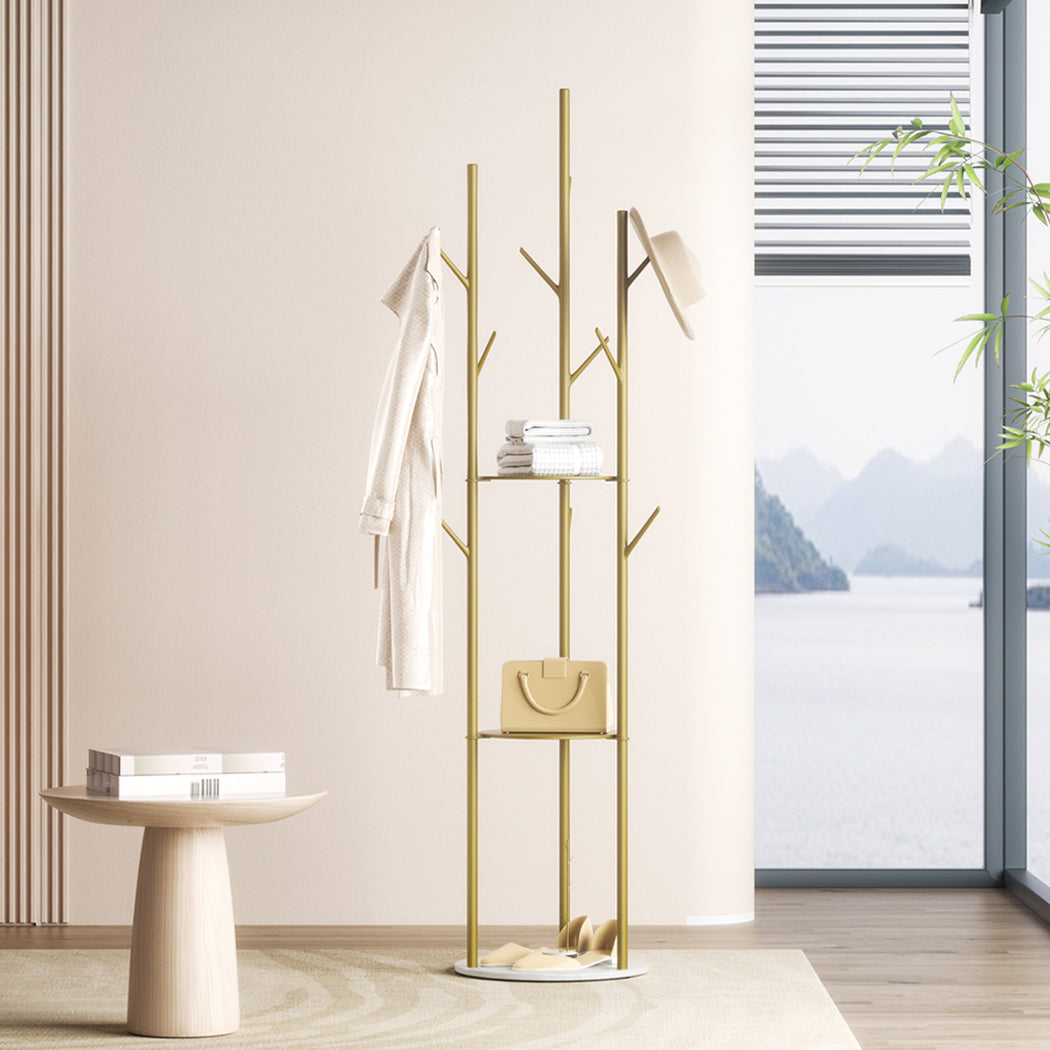 levede-coat-rack-clothes-stand-8-hook-organizer-gold-1973193820849967110