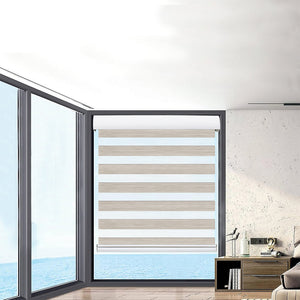 Marlow Blackout Zebra Roller Blind Curtains 120x210 Beige-1973194065092677638