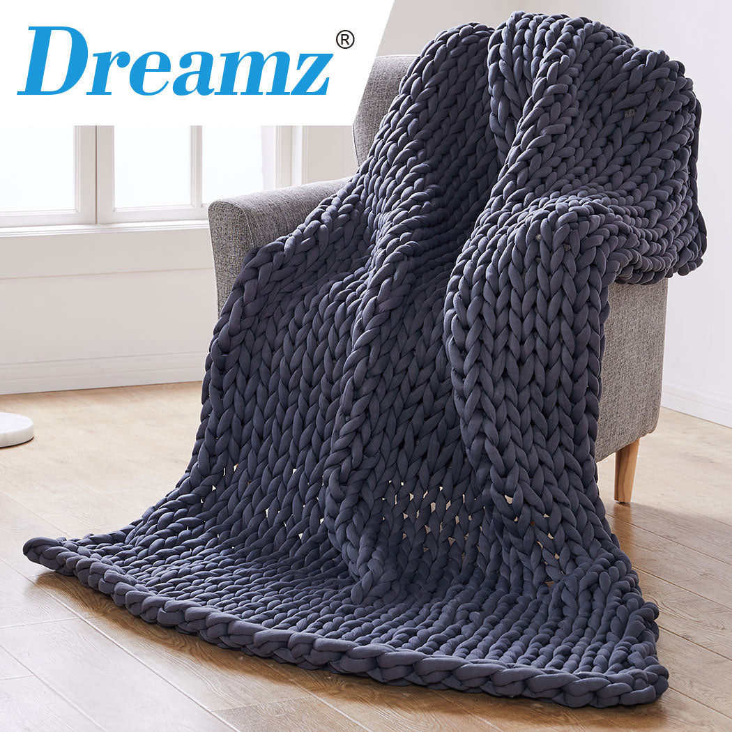 dreamz-knitted-weighted-blanket-chunky-dark-grey-double-7kg-1973194040107208710