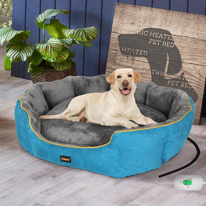 PaWz Electric Pet Heater Bed Heated L Blue Large-1975420457507229702