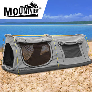 Mountview King Single Swag Camping Swags Grey-1973193759533436934