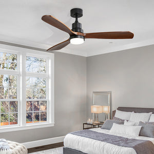 Spector 52'' Wood Ceiling Fan DC Motor Walnut-1973193857139085318