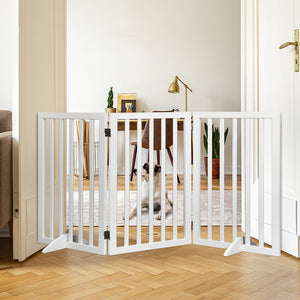 PaWz Wooden Pet Gate Dog Fence Safety White 400x 3MM-1973193642583658502