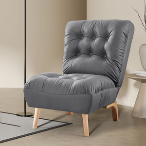 Levede Accent Chair Sofa Recliner Adjustable Grey-1975420515405402118
