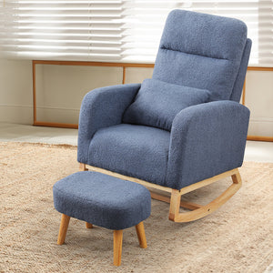 Levede Rocking Chair Ottoman Footrest With Side Pocket-1996005438465904647