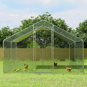 Pawz 400x300x194cm Large Metal Walk-in Chicken Coop Cage-1996005445990486022