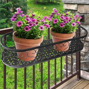 Levede Plant Stand Outdoor Indoor Home Black Oval-1973193776281292806