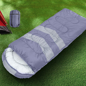 Mountview Single Sleeping Bag Bags Outdoor Grey-1973193763178287110